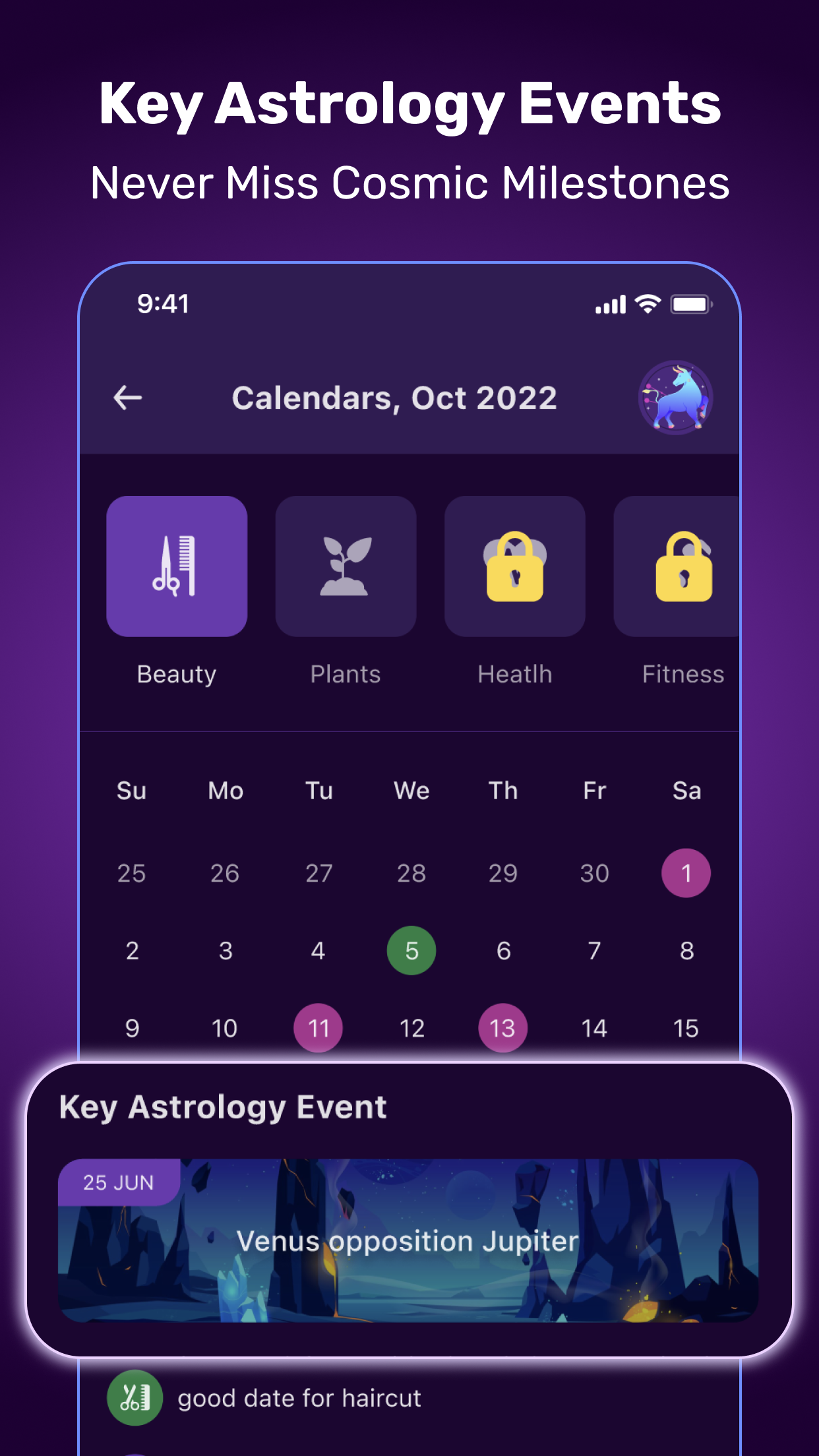 2026 astro calendar with key astrology events